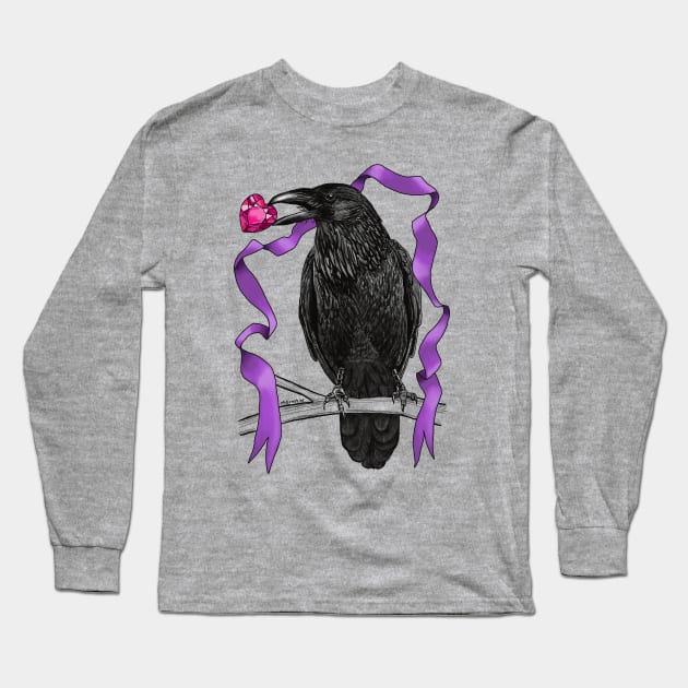 Raven Brings Gifts Long Sleeve T-Shirt by mernstw